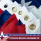 USA Pleated Fan Flag, 5x10 Feet American USA Bunting Decoration Flags Embroidered Patriotic Stars & Sewn Stripes Canvas Header Brass Grommets